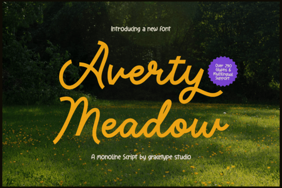 Averty Meadow: A Graceful Script Font for Small Business Branding
