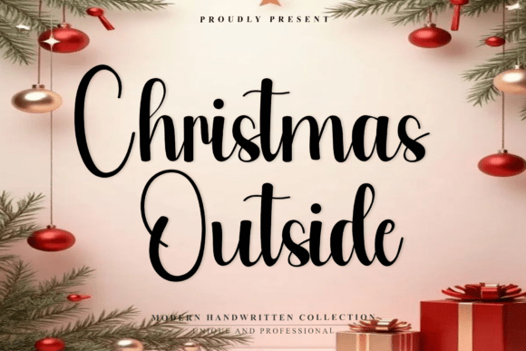 Christmas Outside Font: Warm, Elegant Script for Holiday Crafts