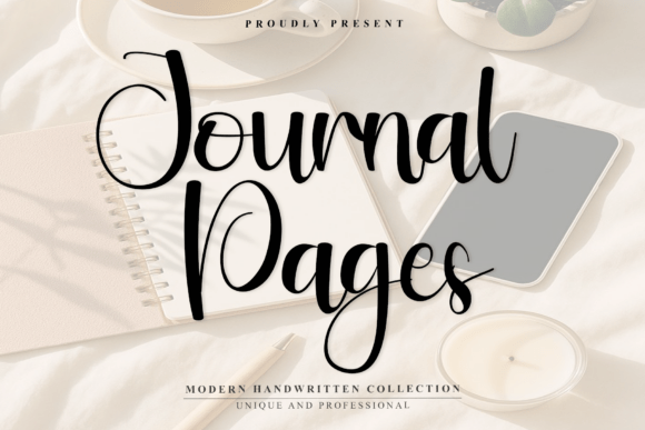 Journal Pages: A Warm, Handwritten Font for Digital Branding