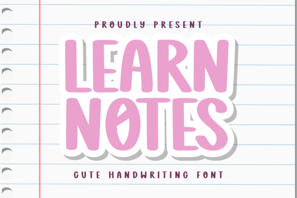 Learn Notes: A Playful Handwriting Font That Feels Like a Real Sketch