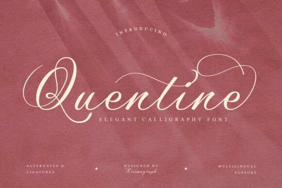 Quentine: An Elegant Script Font for Editorial Design