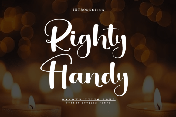 Righty Handy: A Graceful Script Font for Polished Branding