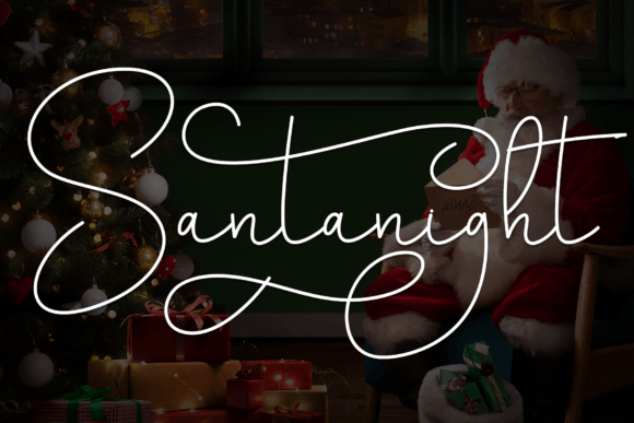 Santanight: A Stylish Script Font for Campaign Headlines