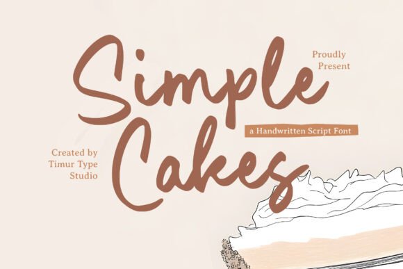 Simple Cakes: A Playful Script Font for Editorial Charm