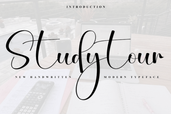 Studytour: A Refined Script Font for Digital Brand Elegance